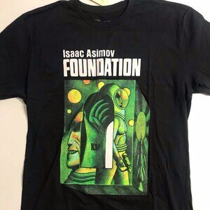 Black Issac Asimov Graphic Tee Shirt